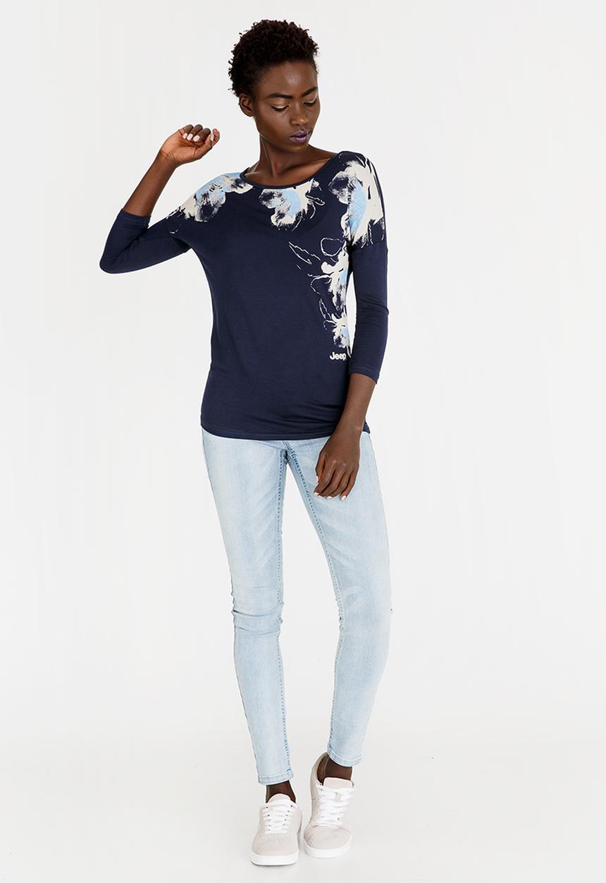 JEEP - Keyhole Detail Tee Navy