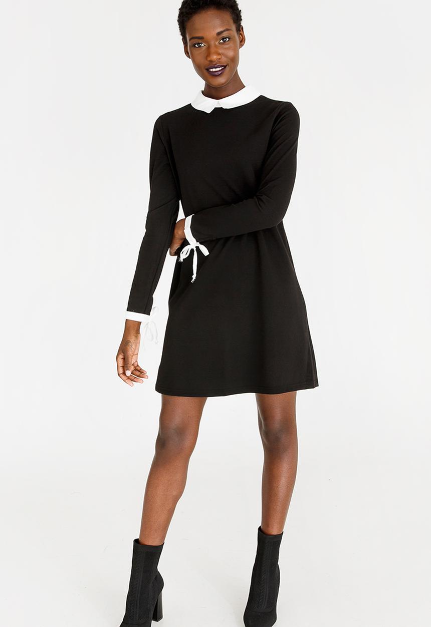 c(inch) - Collar Detail Dress Black