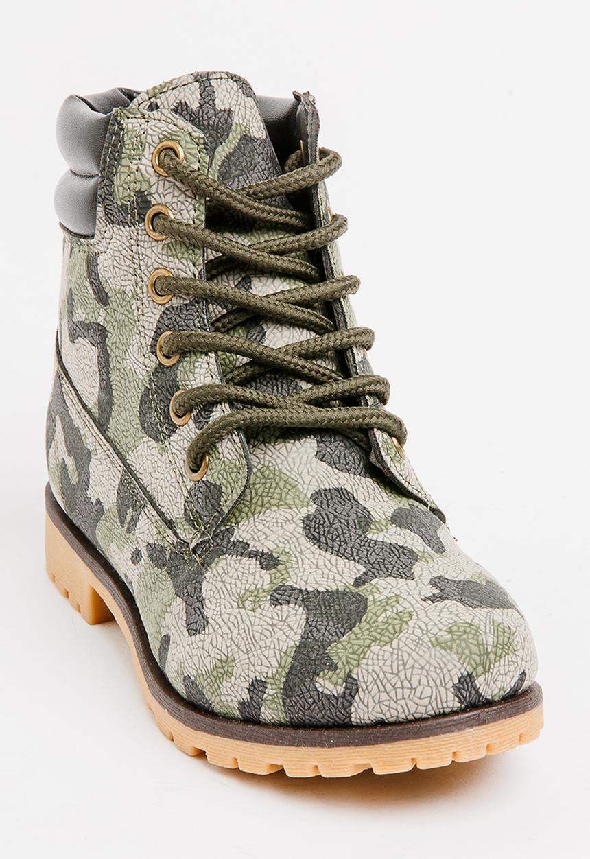 Foot Focus - Lace Up Boots Multi-colour