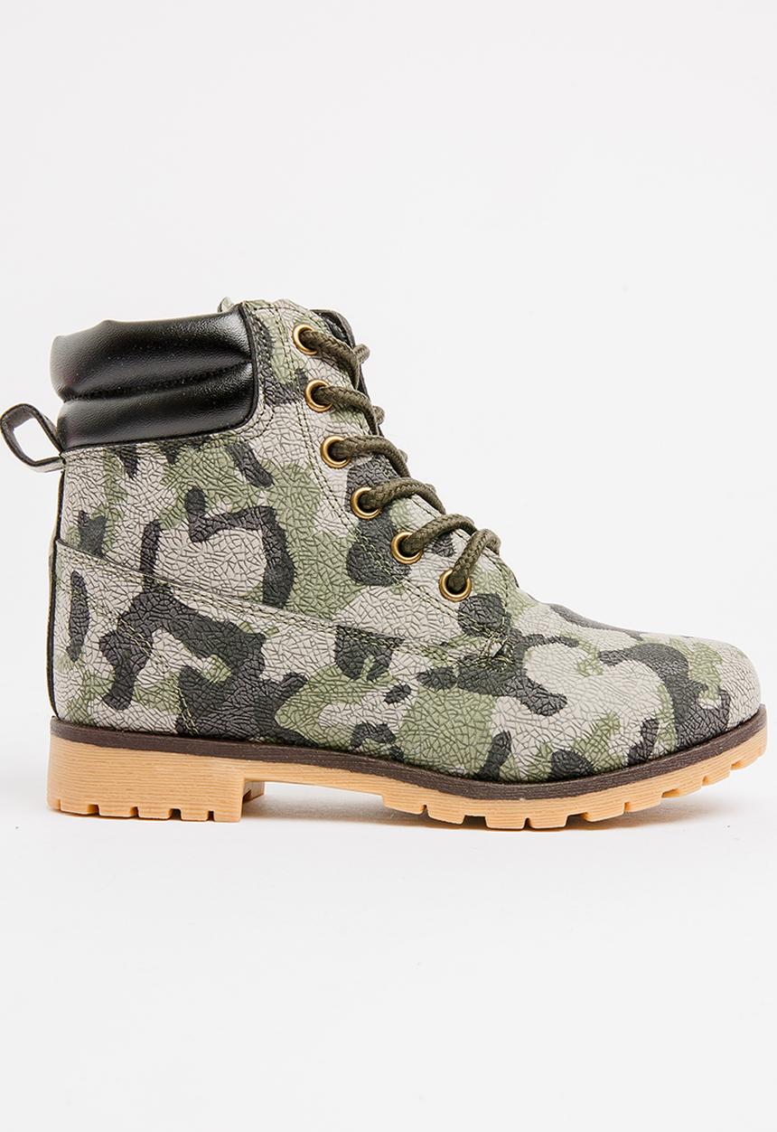 Foot Focus - Lace Up Boots Multi-colour