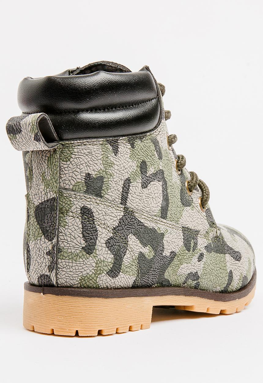 Foot Focus - Lace Up Boots Multi-colour