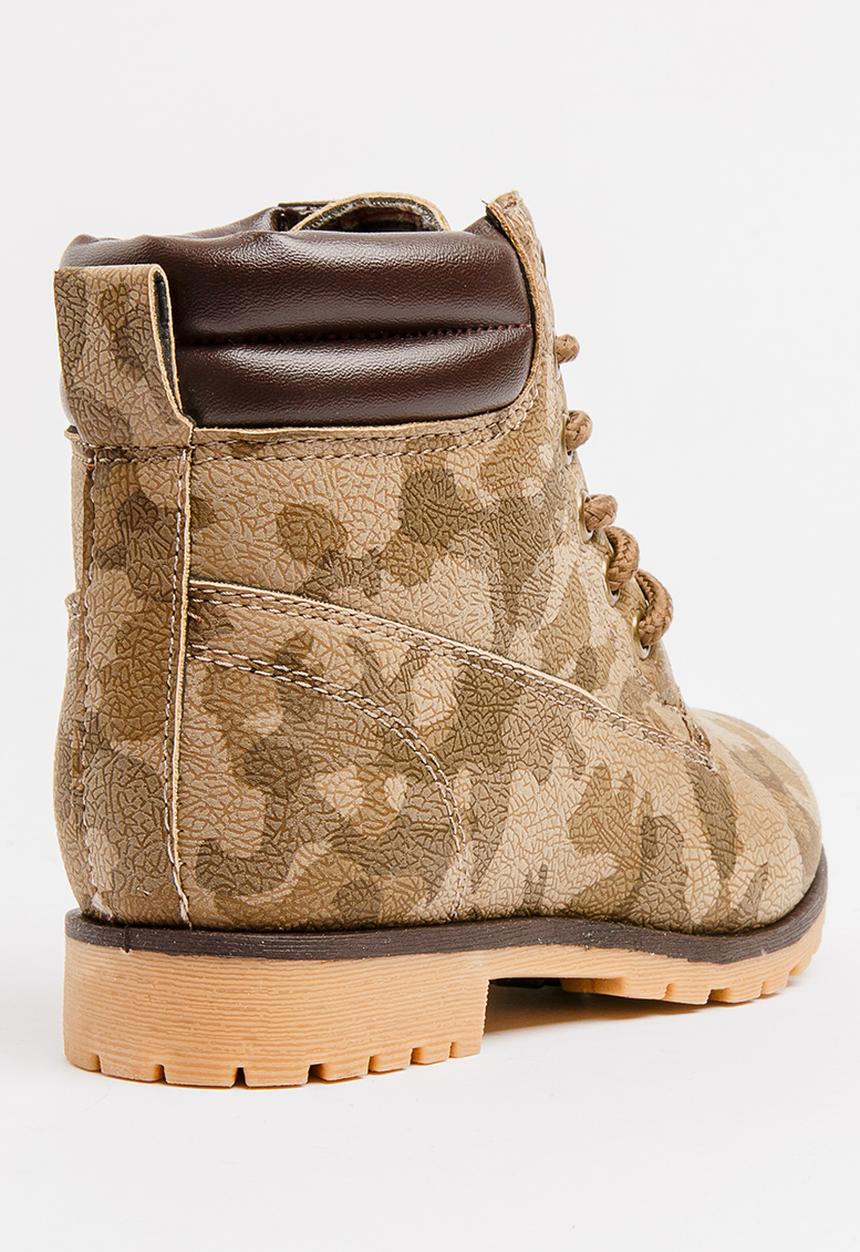 Foot Focus - Lace Up Boots Multi-colour