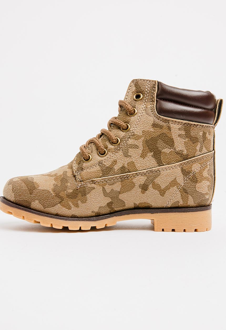 Foot Focus - Lace Up Boots Multi-colour