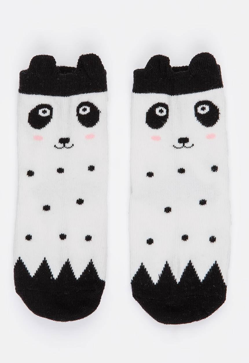 Pop Candy - Socks with Kitten Detail White