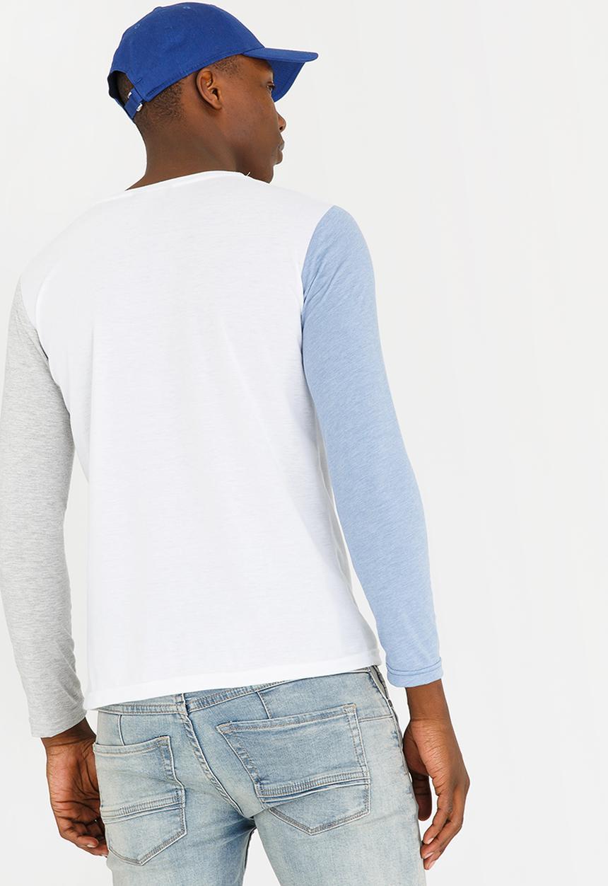 STYLE REPUBLIC - Contrast Sleeve T-shirt White