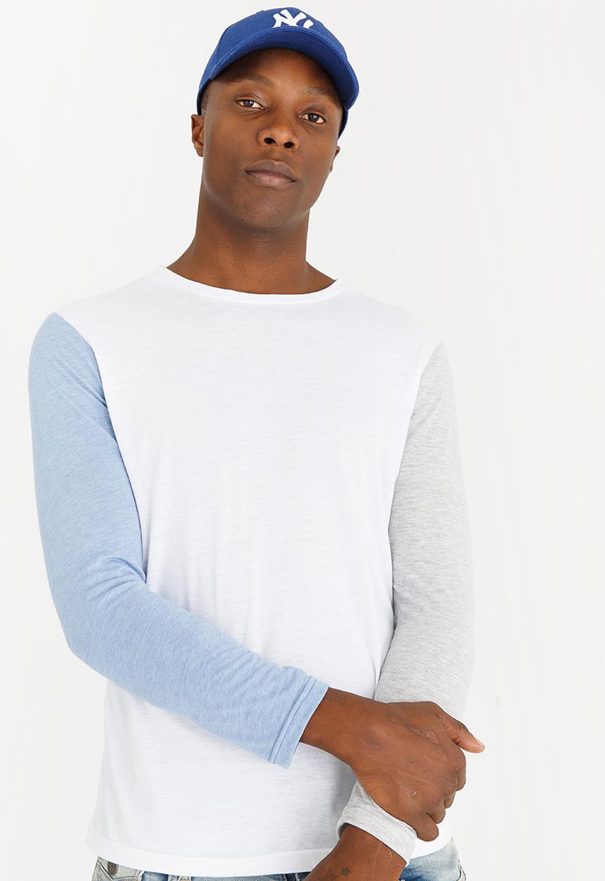 STYLE REPUBLIC - Contrast Sleeve T-shirt White