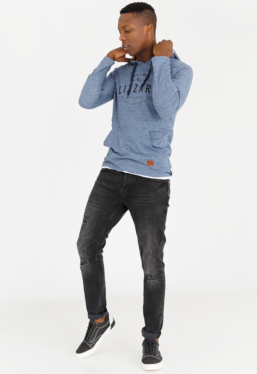 Lizzard - Maiken Cotton Hooded Tee Dark Blue