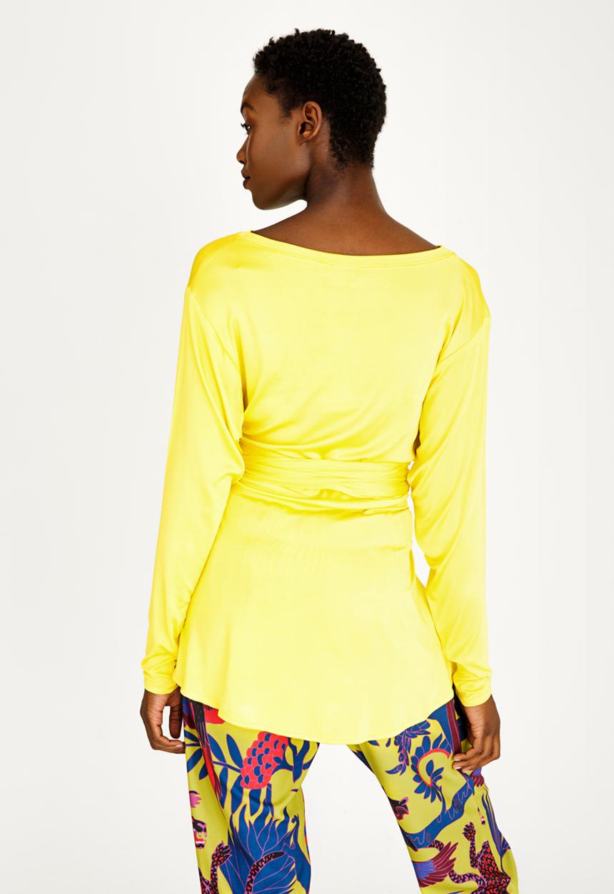 Leigh Schubert - Rushka Batwing Sleeve Top Yellow