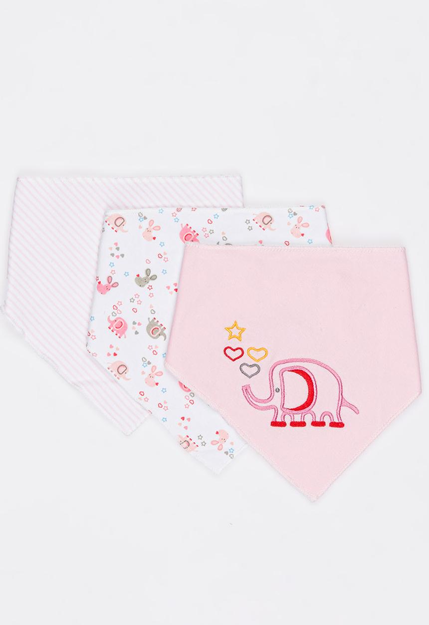 Pop Candy - Printed Bib Set Mid Pink