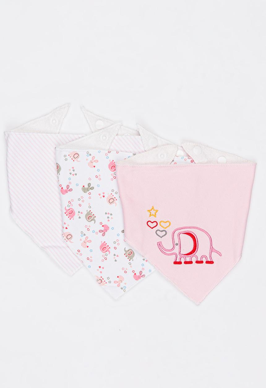 Pop Candy - Printed Bib Set Mid Pink