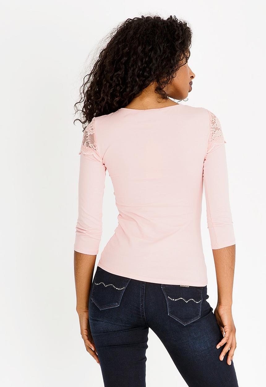 SISSY BOY - Lynx Lace Detail Top Mid Pink