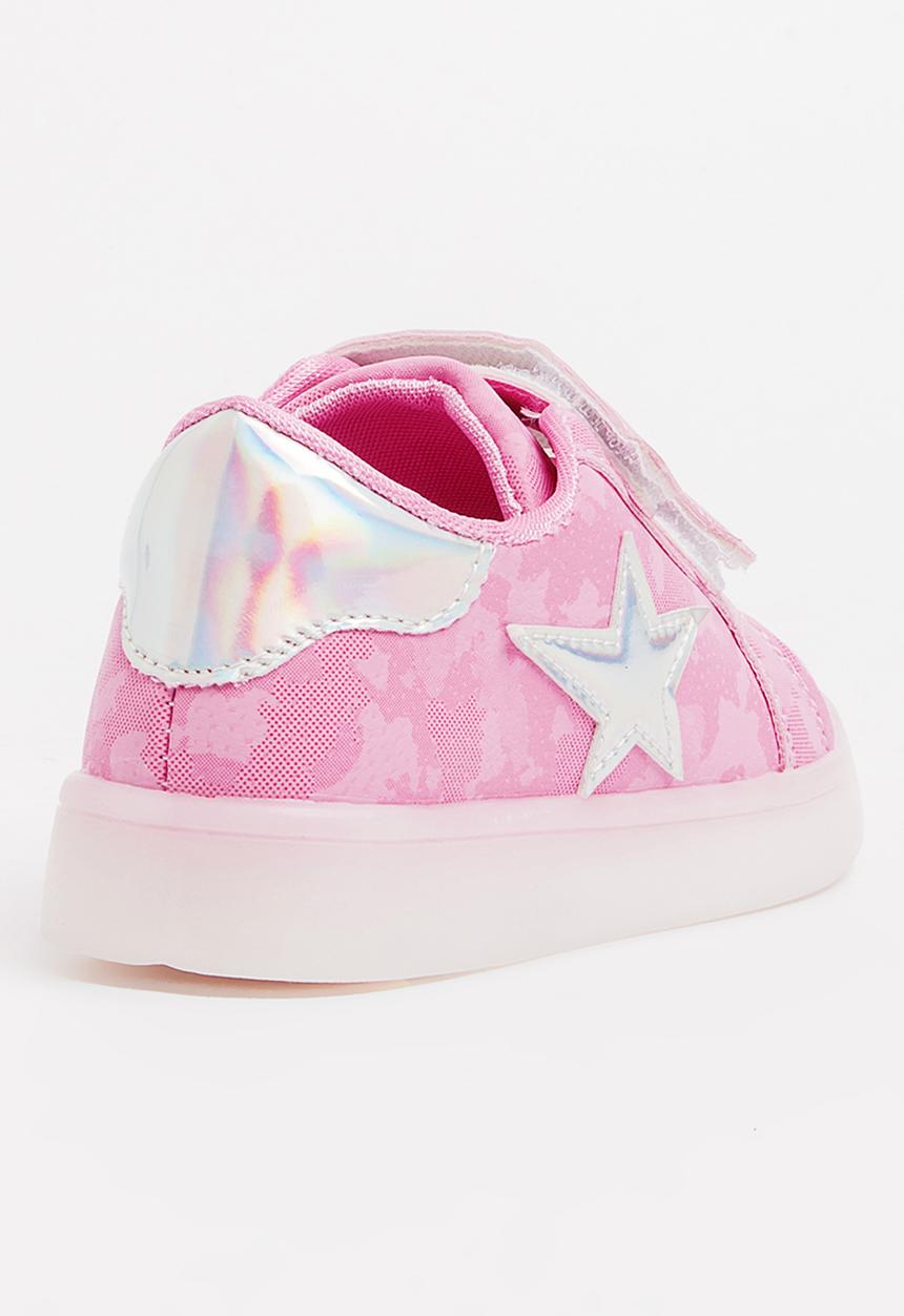 Pop Candy - Velcro Strap Light Up Sneaker Mid Pink