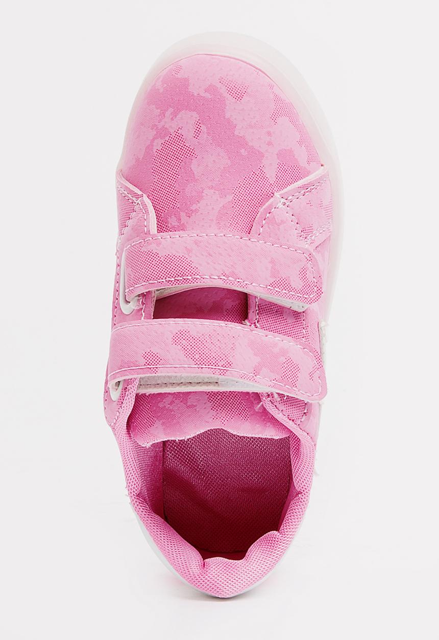Pop Candy - Velcro Strap Light Up Sneaker Mid Pink