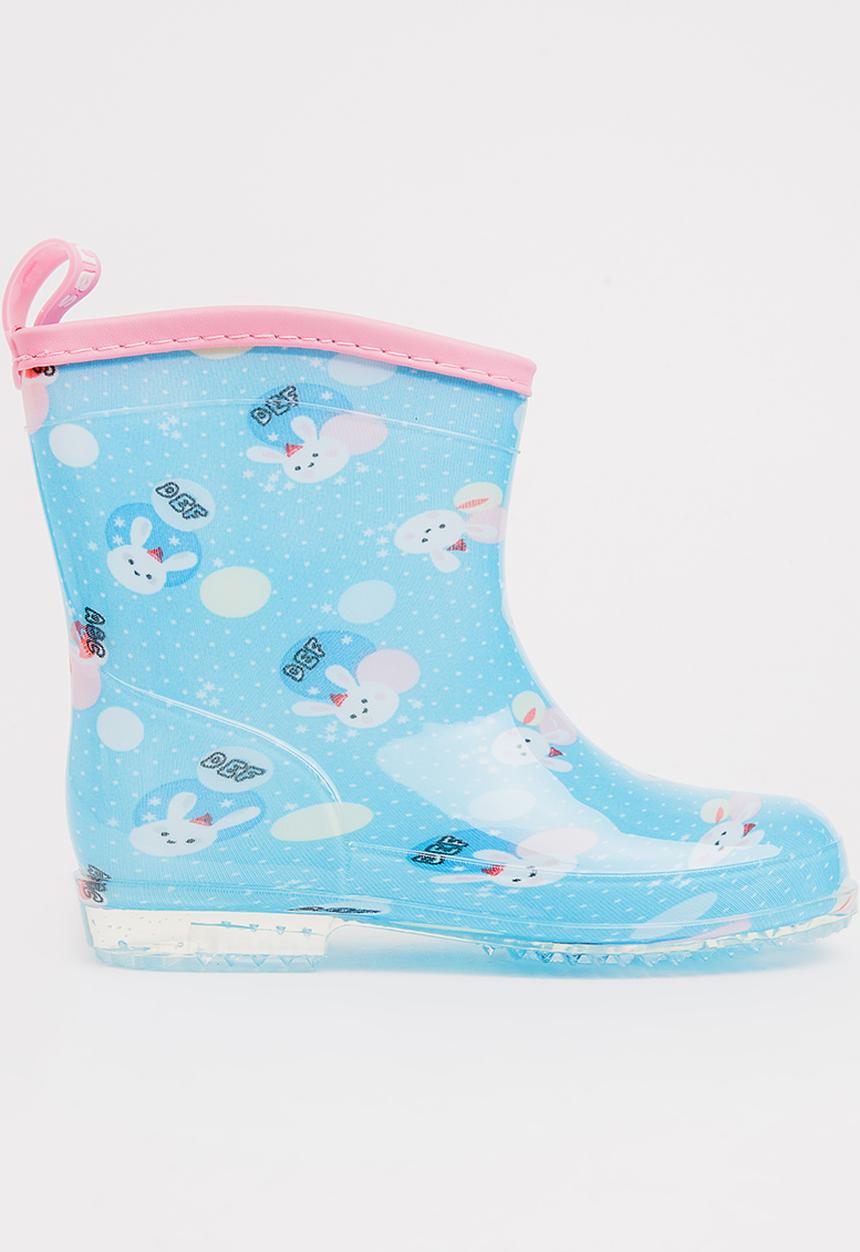 Pop Candy - AOP Rain Boots Pale Blue