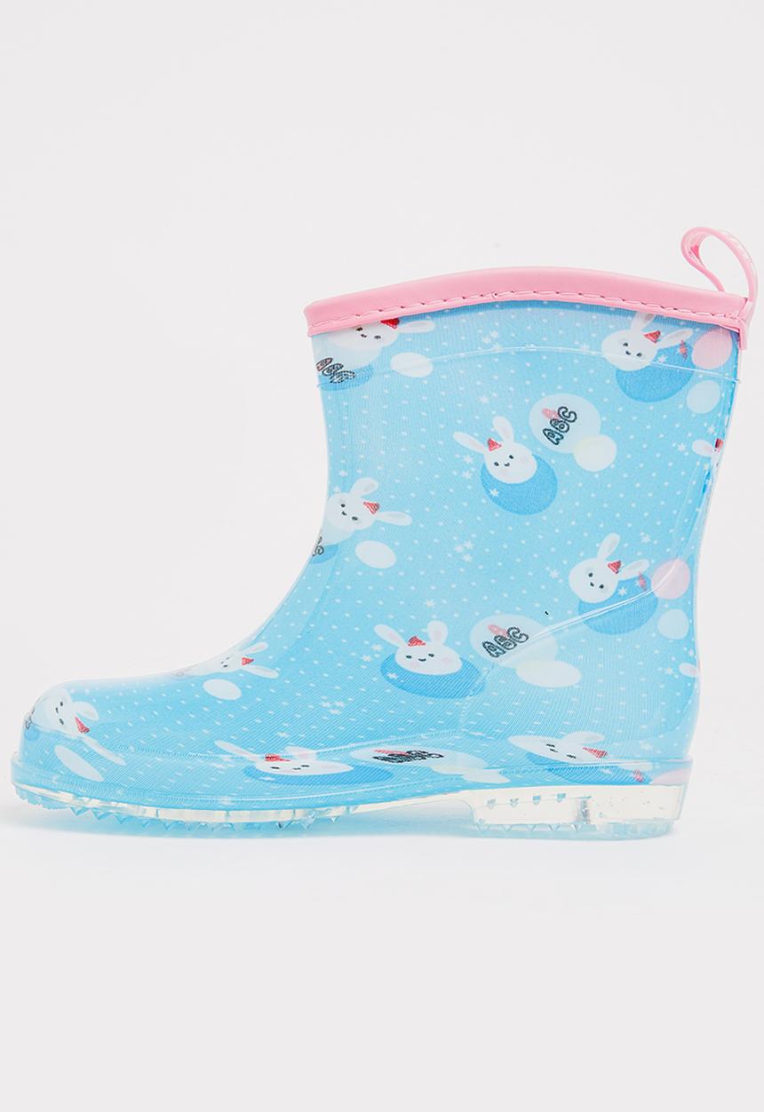 Pop Candy - AOP Rain Boots Pale Blue
