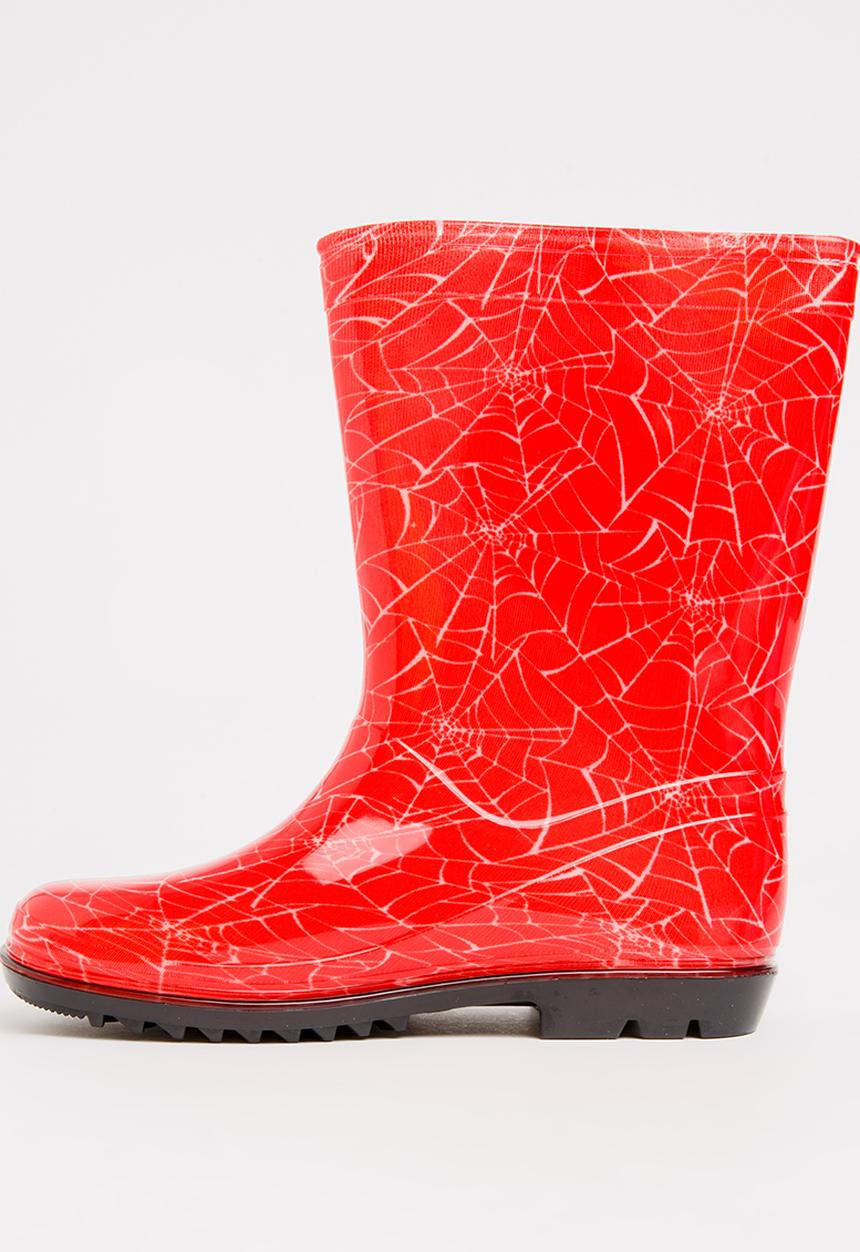 Character Fashion - Spider - Man Wellington Boots Red