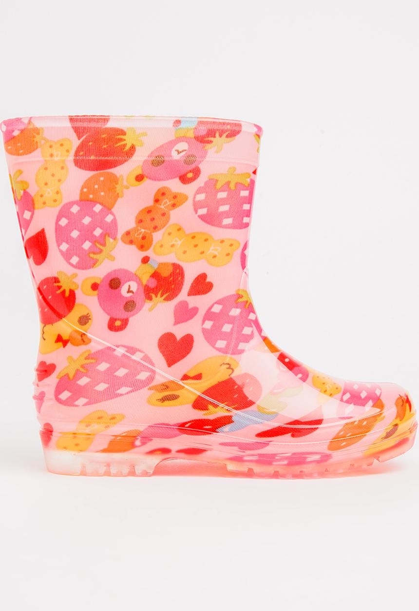Pop Candy - AOP Rain Boots Mid Pink