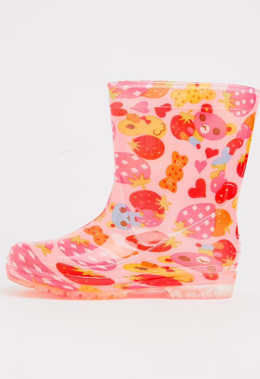 Pop Candy - AOP Rain Boots Mid Pink