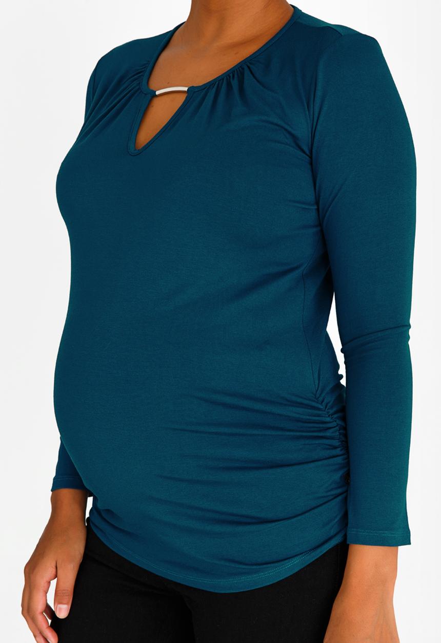Cherry Melon - Keyhole Top with Metal Trim Turquoise