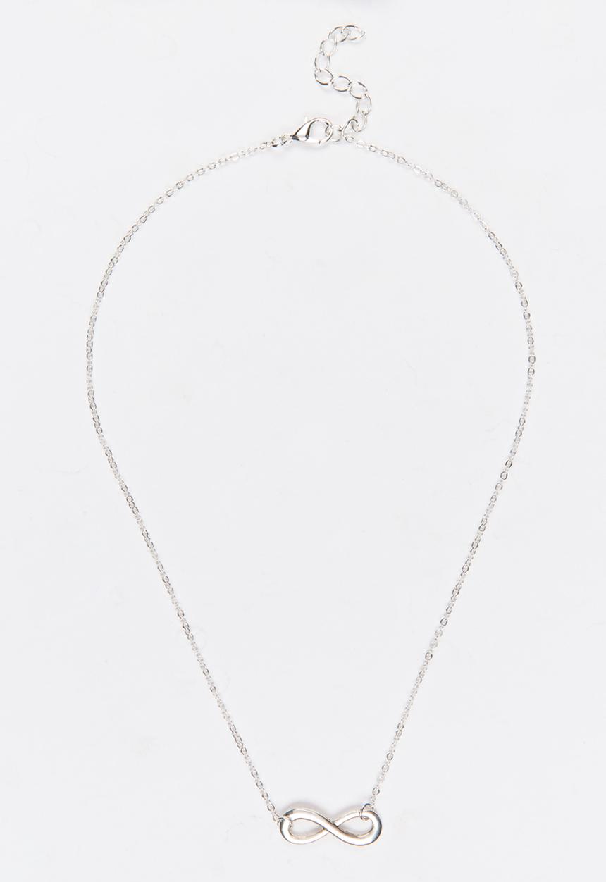 Jewels and Lace - SIlver Infinity Necklace Silver