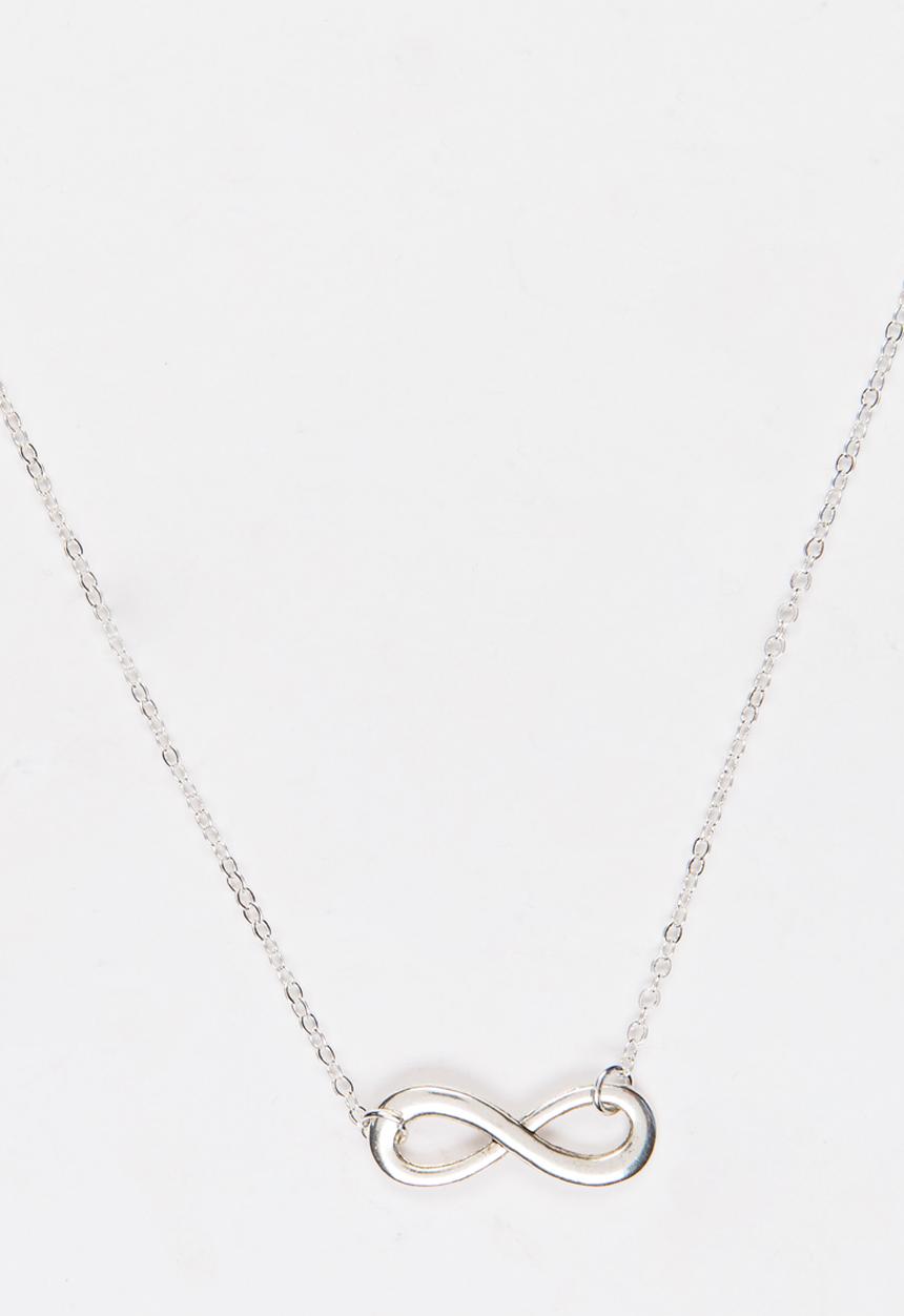 Jewels and Lace - SIlver Infinity Necklace Silver