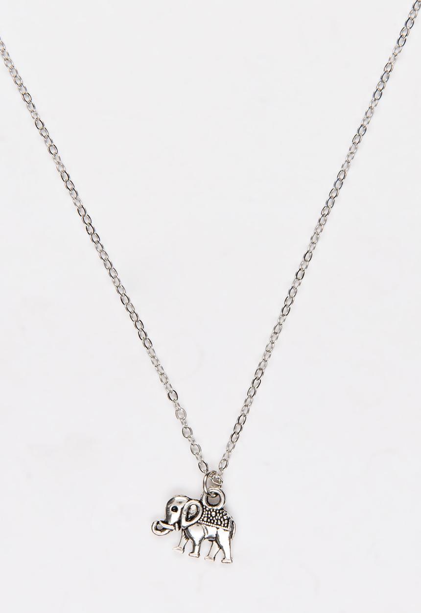 Jewels and Lace - Little Elephant Necklace Silver
