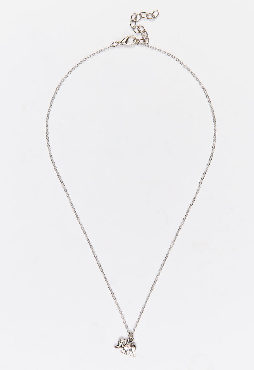 Jewels and Lace - Little Elephant Necklace Silver