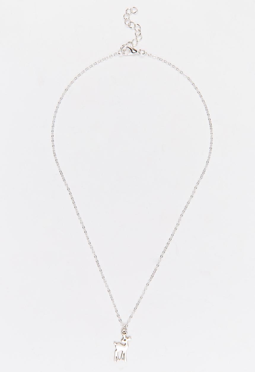 Jewels and Lace - Little Deer Necklace Silver