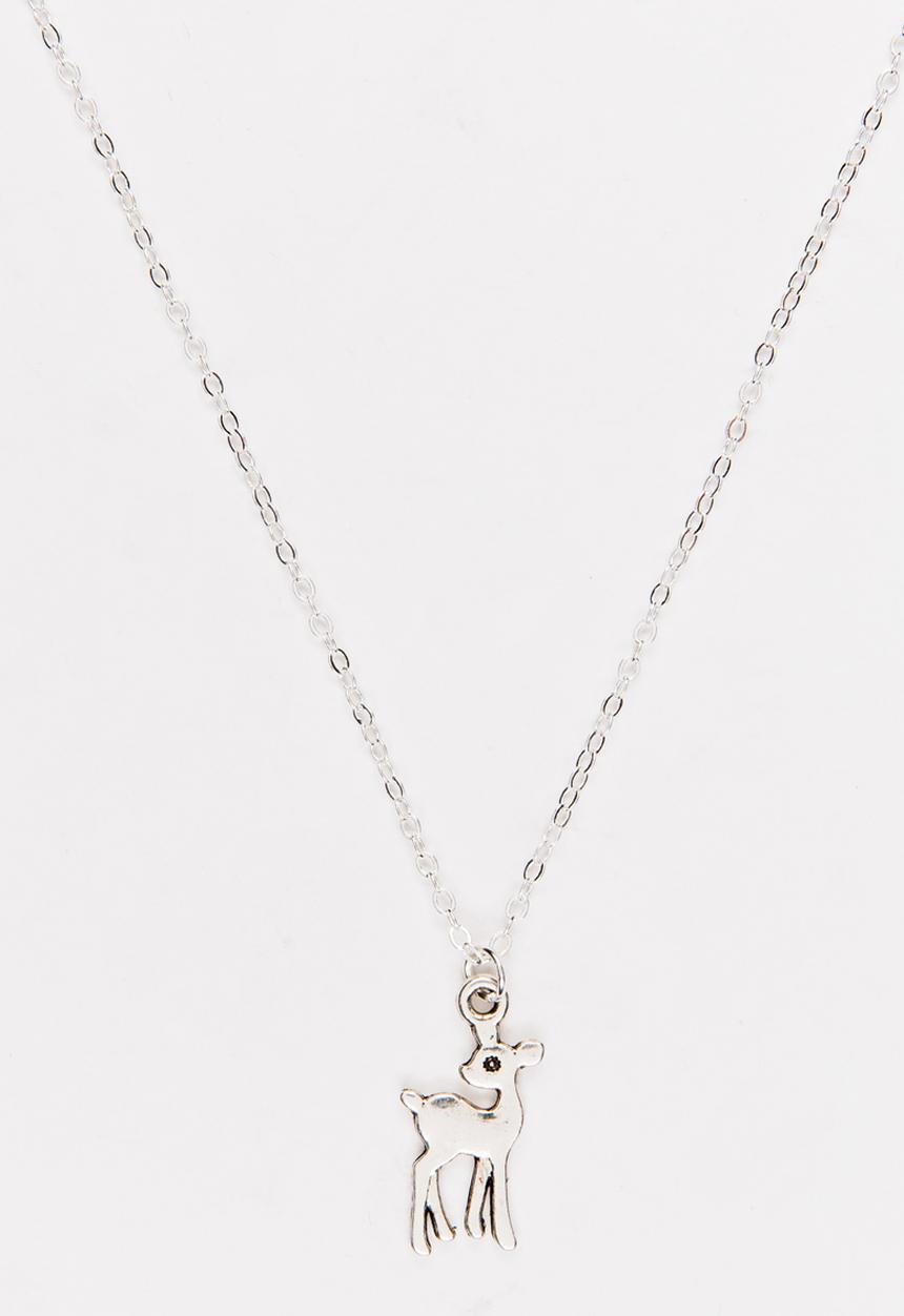 Jewels and Lace - Little Deer Necklace Silver