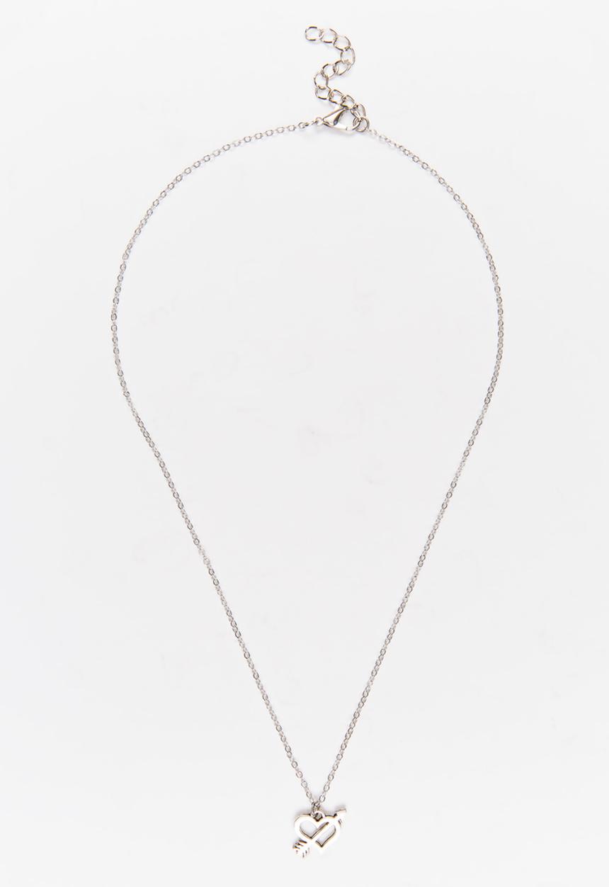 Jewels and Lace - Double Love Necklace Silver
