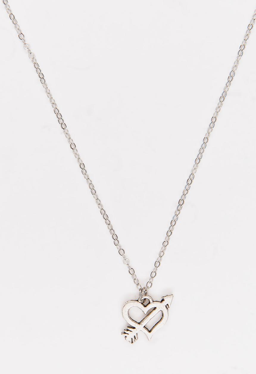 Jewels and Lace - Double Love Necklace Silver