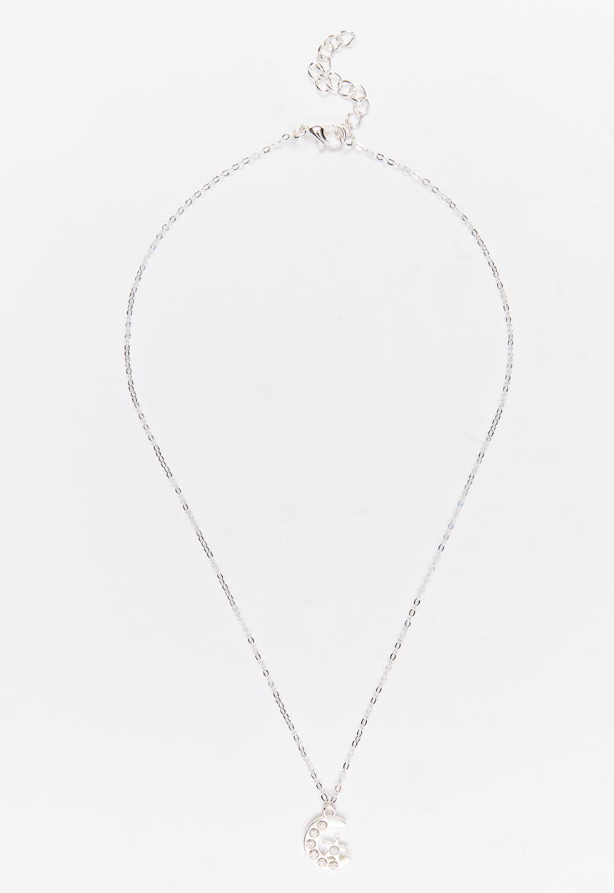 Jewels and Lace - Star Moon Necklace Silver