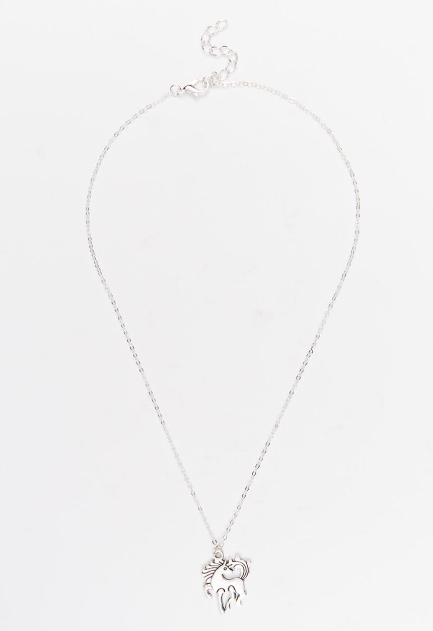 Jewels and Lace - Unicorn Necklace Silver