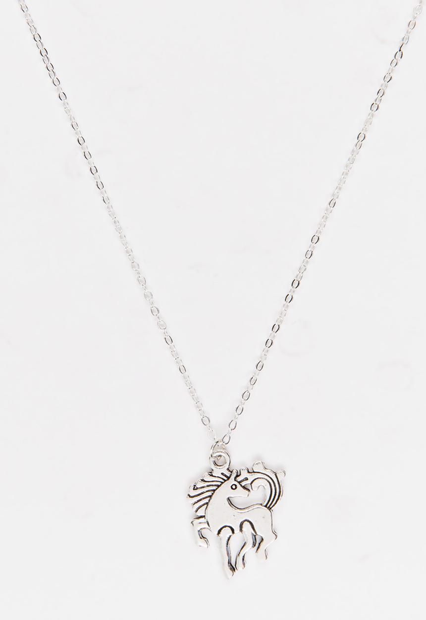 Jewels and Lace - Unicorn Necklace Silver