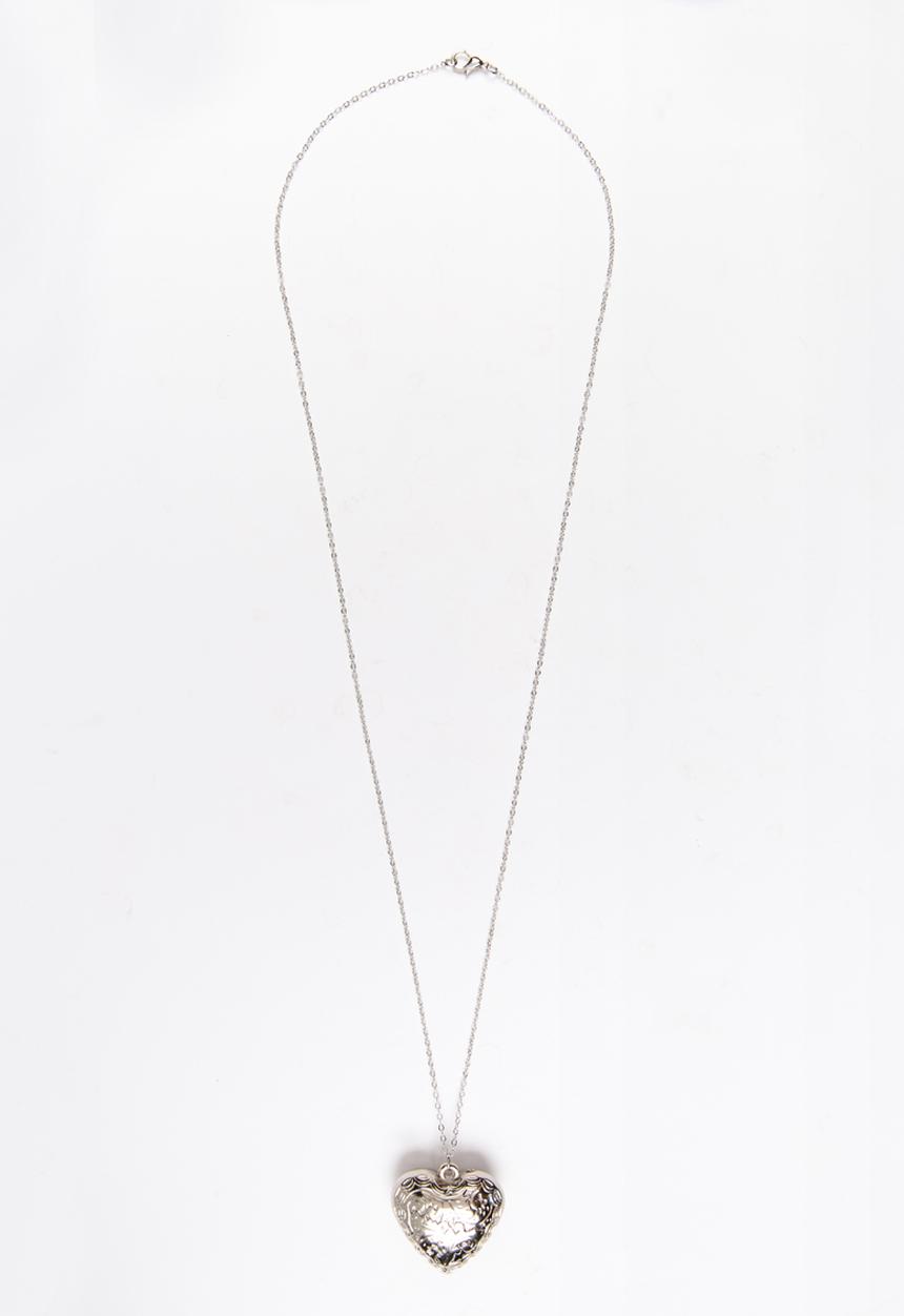 Jewels and Lace - Heart Necklace Silver