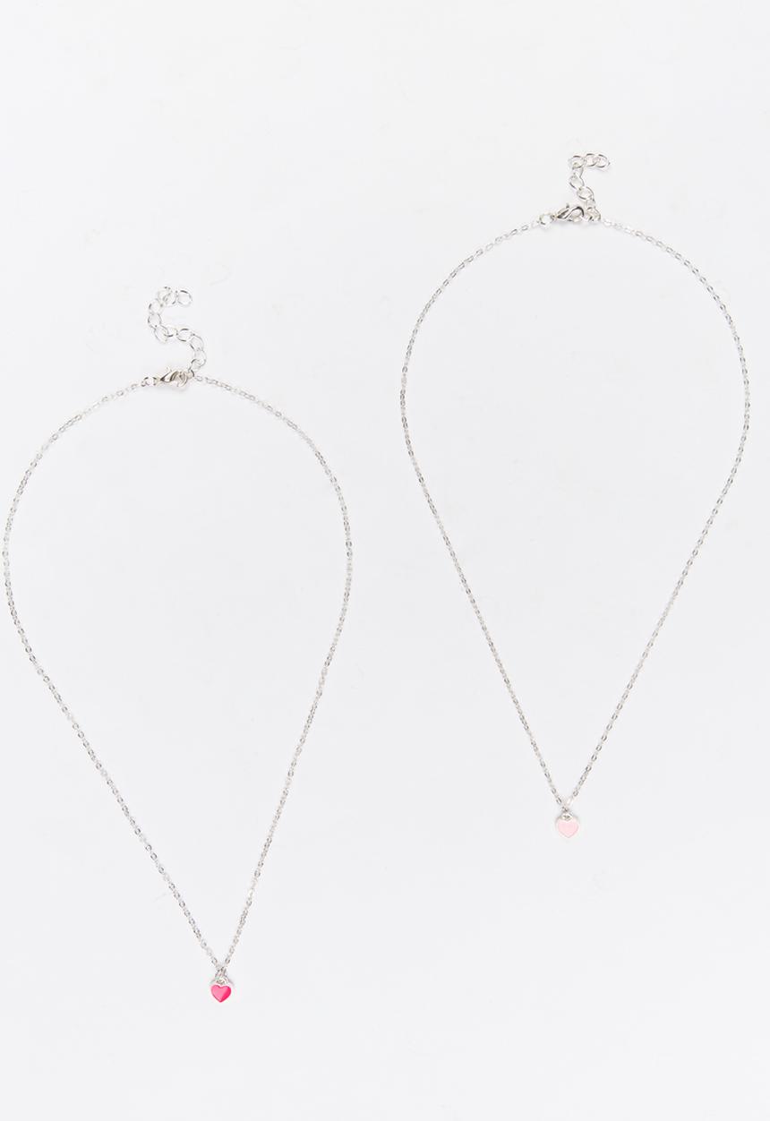 Jewels and Lace - Twinpack Necklace Mid Pink