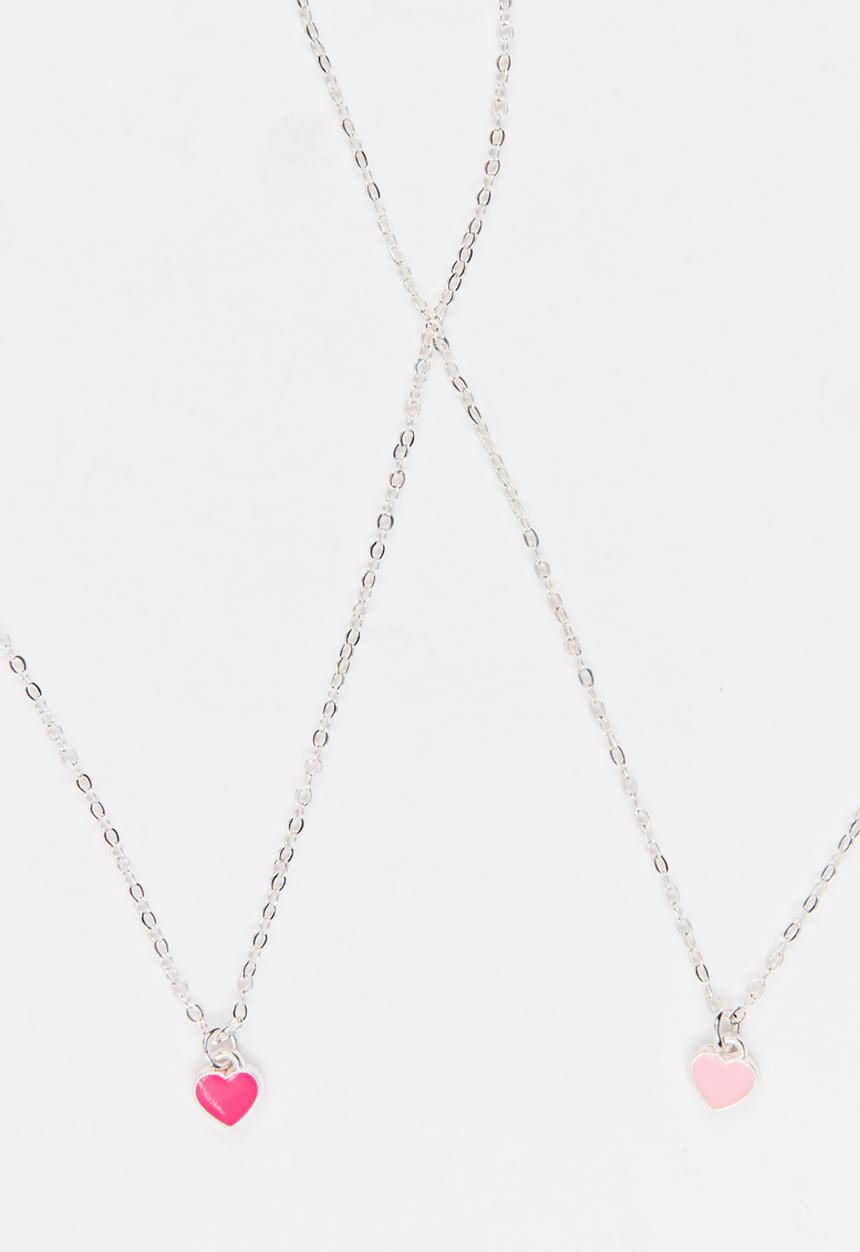 Jewels and Lace - Twinpack Necklace Mid Pink