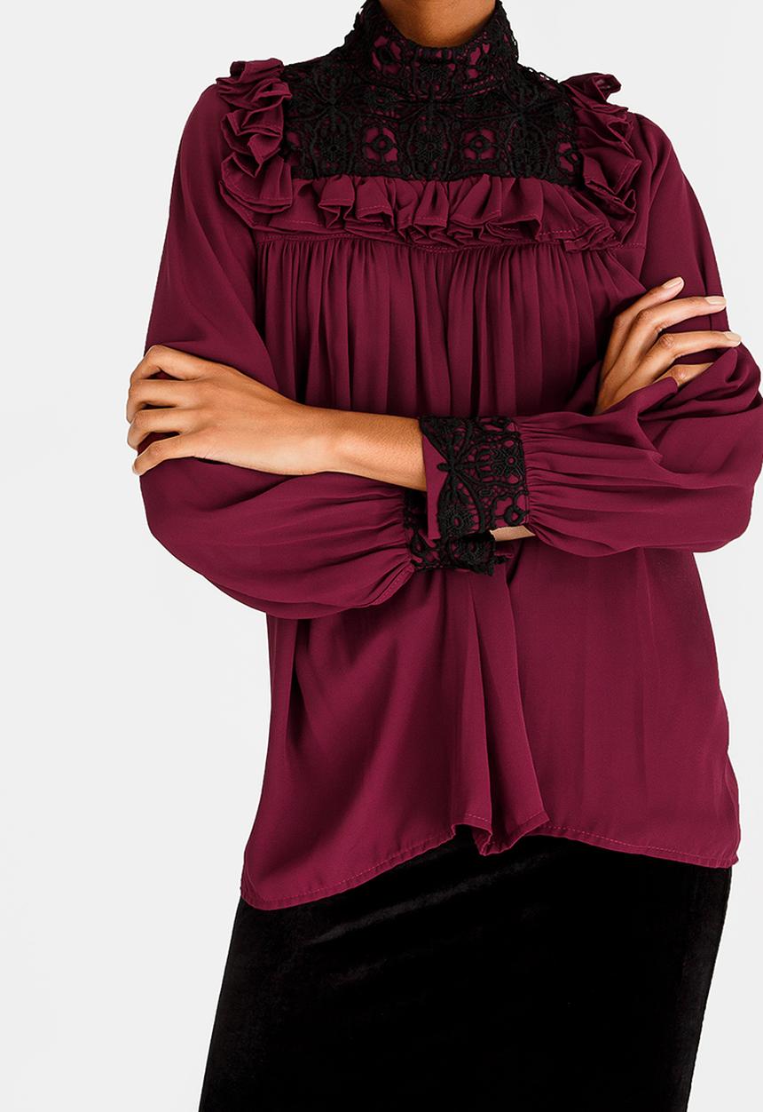 Sober - Zaria Blouse Burgundy