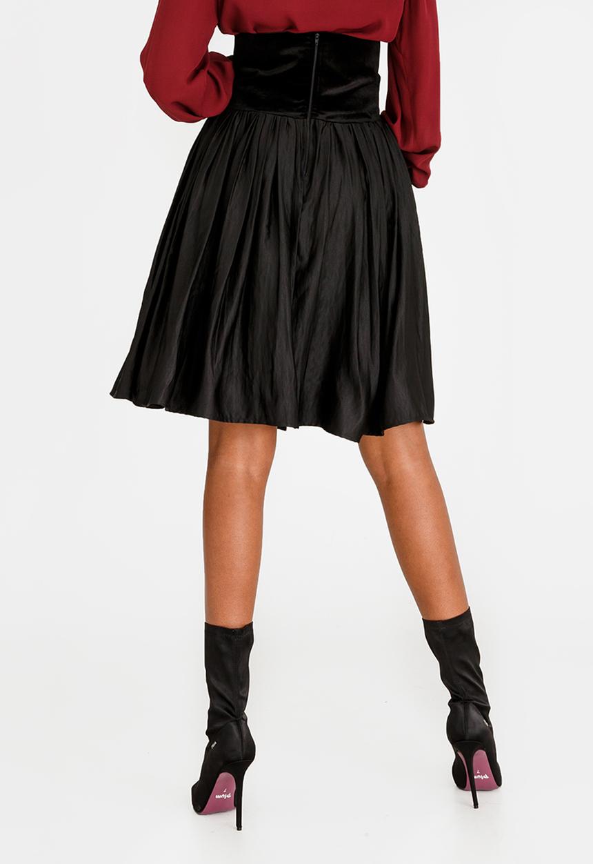 Sober - Nubia High-waist Corset Skirt Black