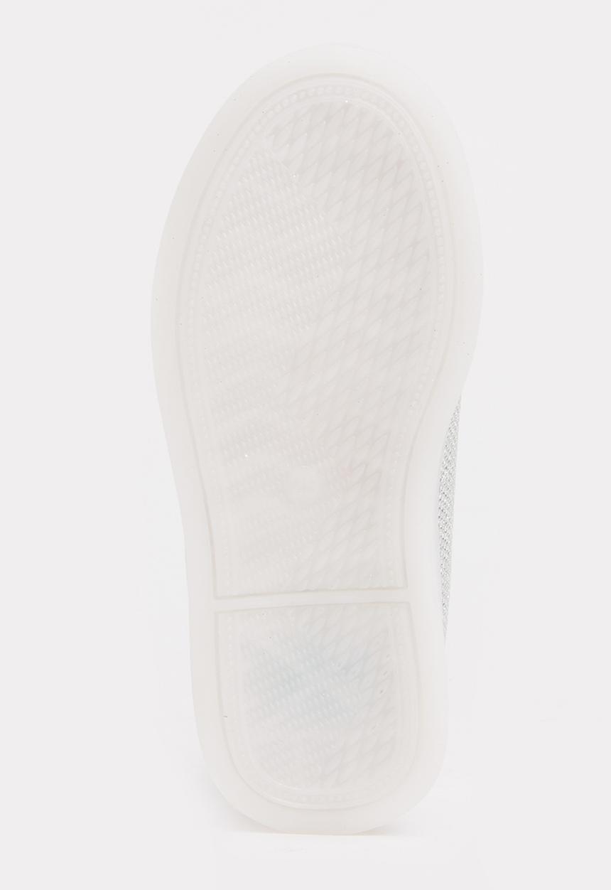 Pop Candy - Velcro Strap Light Up Sneaker Silver