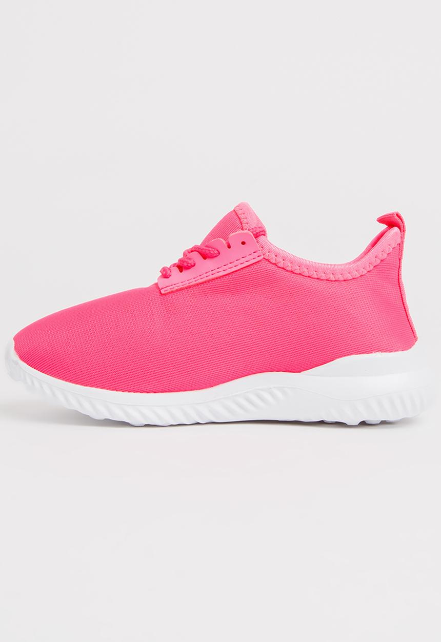 Pop Candy - Embroidered  Lace Up Sneaker Mid Pink