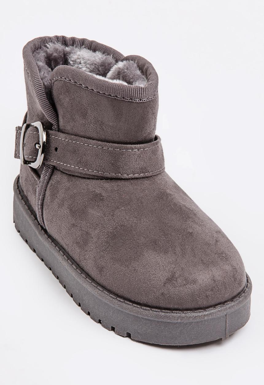 Pop Candy - Buckled Detailed Boot Grey