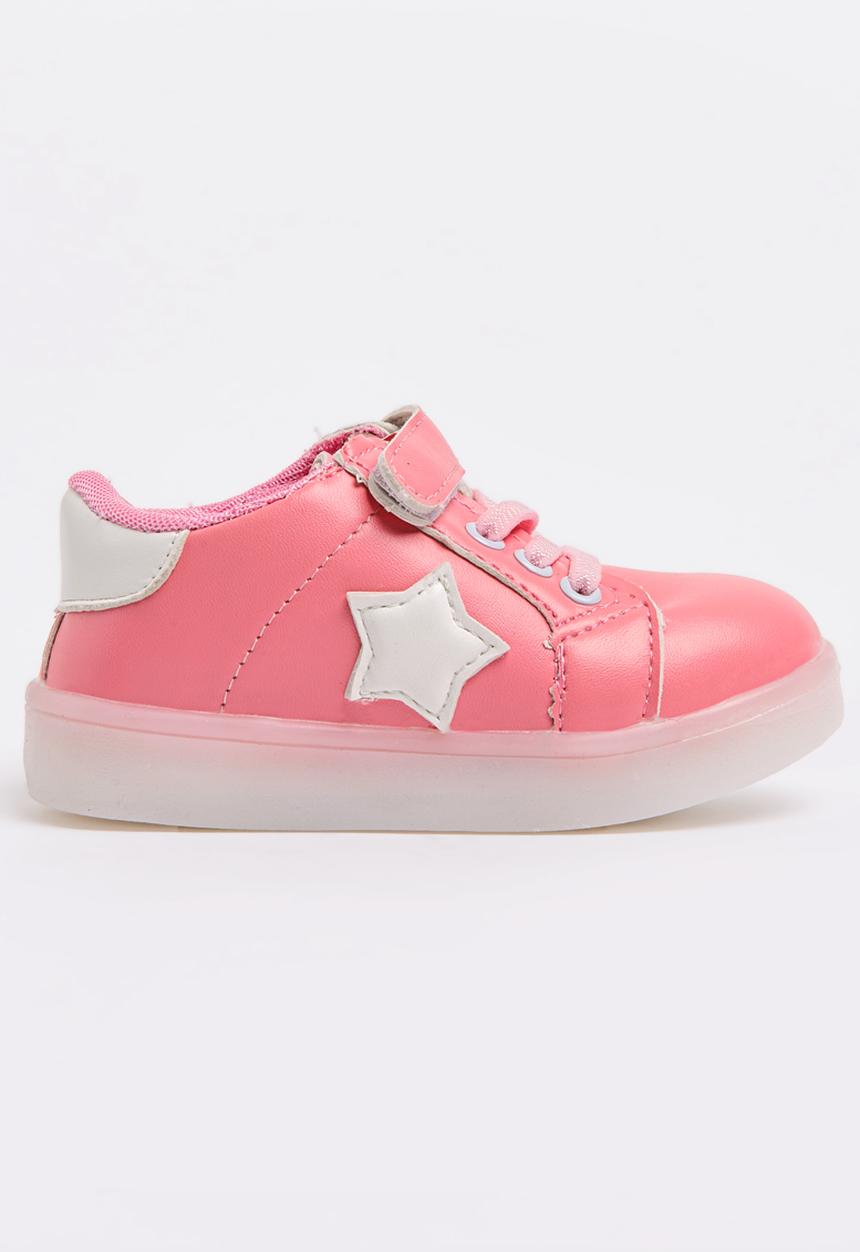 Pop Candy - Velcro strap light up sneaker - pink 