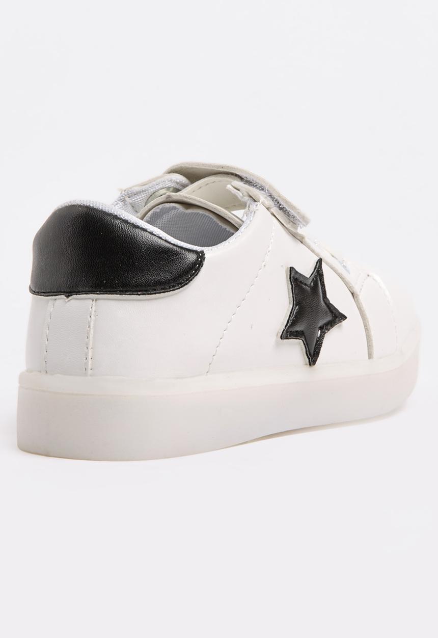 Pop Candy - Velcro Strap Light Up Sneaker White