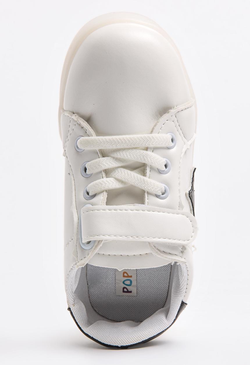 Pop Candy - Velcro Strap Light Up Sneaker White