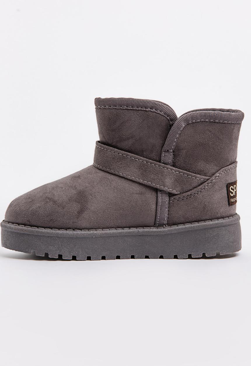 Pop Candy - Buckled Detailed Boot Grey