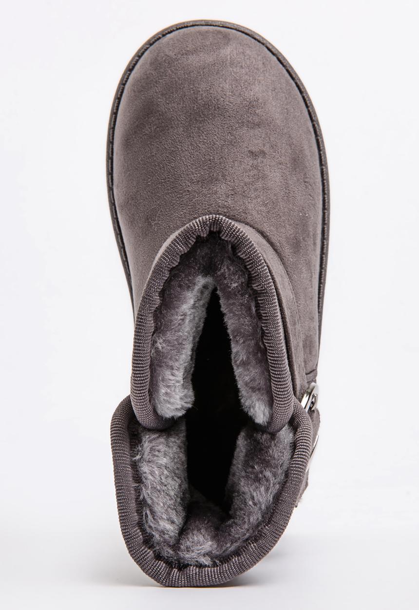 Pop Candy - Buckled Detailed Boot Grey