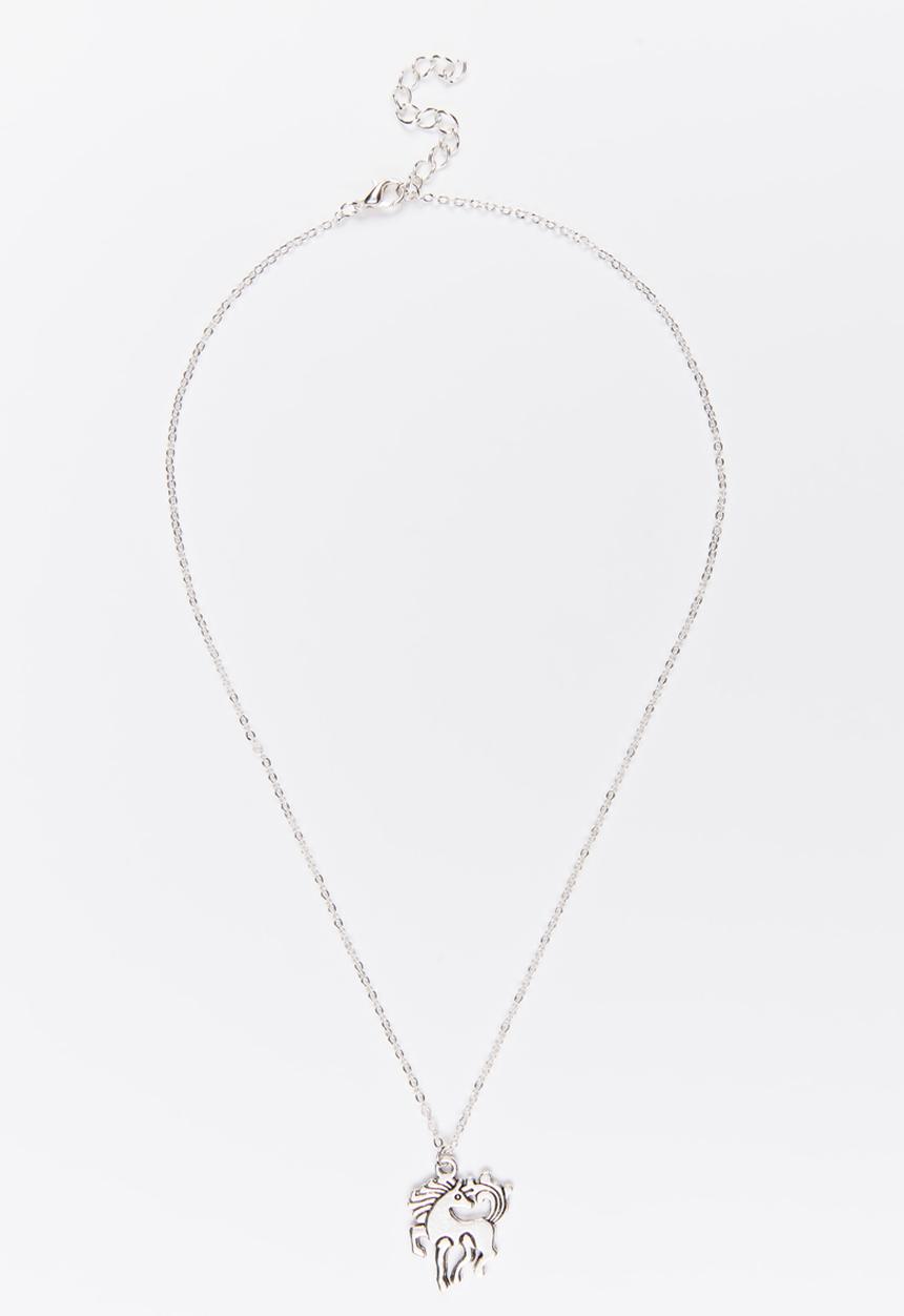 Jewels and Lace - Unicorn Necklace Silver