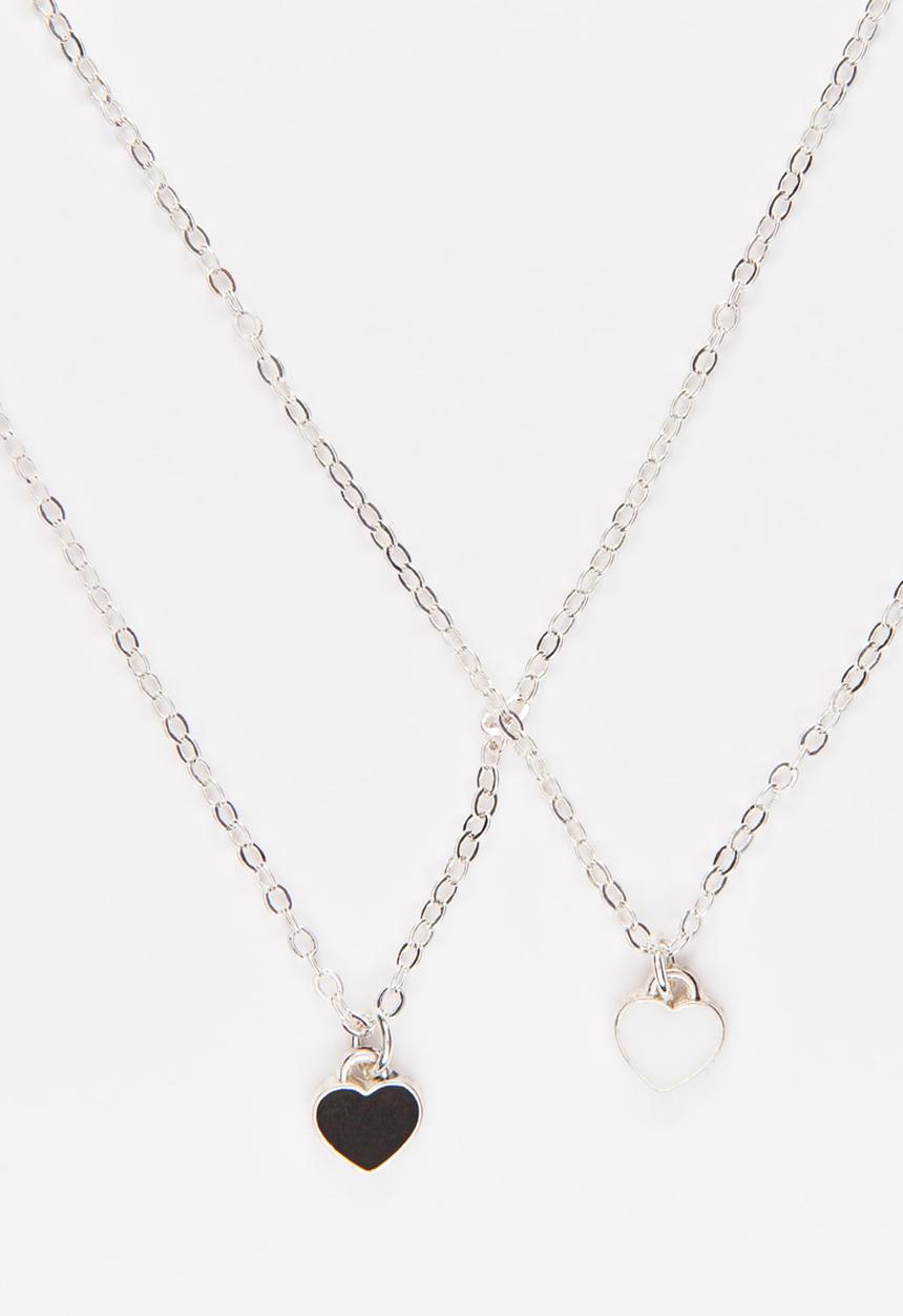 Jewels and Lace - Twinpack Necklace Black and White