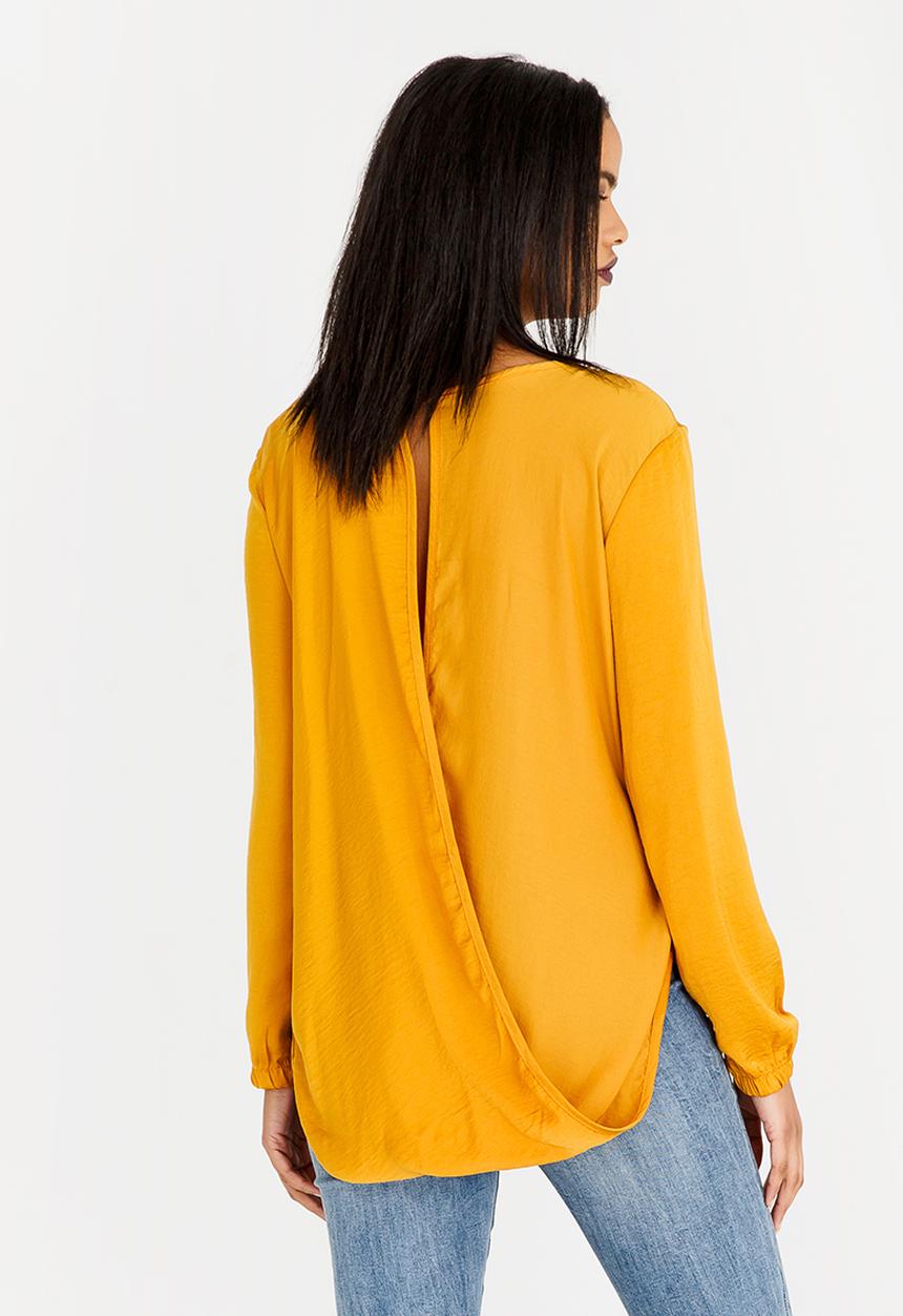 edit - Wrap Over Blouse Yellow